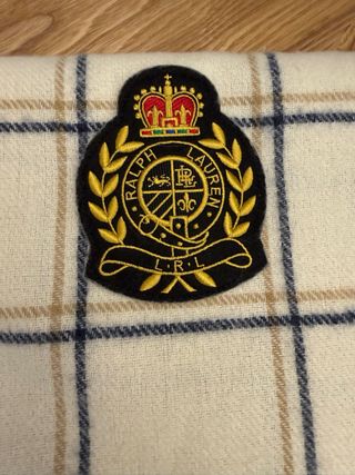 Pashmina Ralph Lauren Cuadros Beige Azul