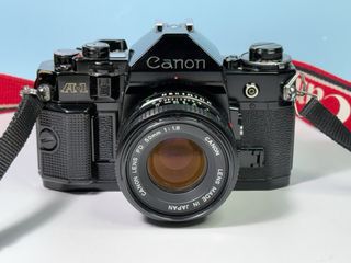Canon A1 + Lente FD 50mm f/1.8 + Canon T50