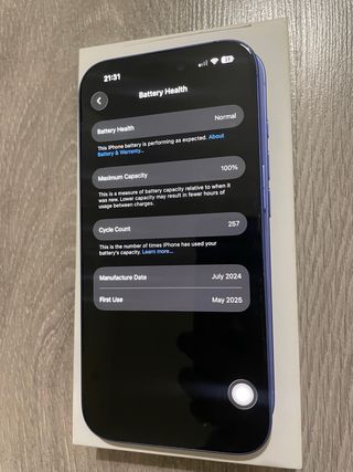 iPhone 16 128GB batería 100%