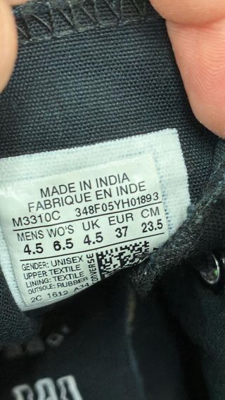 Converse All Star Hi Top Nere Tg 37