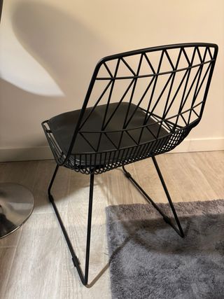 Mesa Comedor Gris, 4sillas a juego y 3taburetes