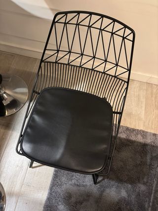 Mesa Comedor Gris, 4sillas a juego y 3taburetes