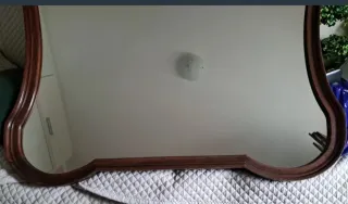 Espejo Grande Madera Oscura