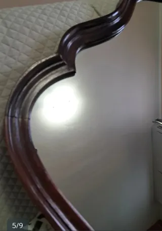 Espejo Grande Madera Oscura