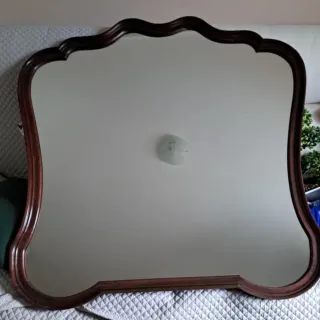 Espejo Grande Madera Oscura