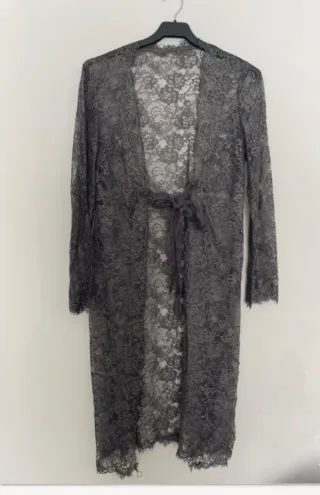 Vestido ocasion especial gris completo con  zapato