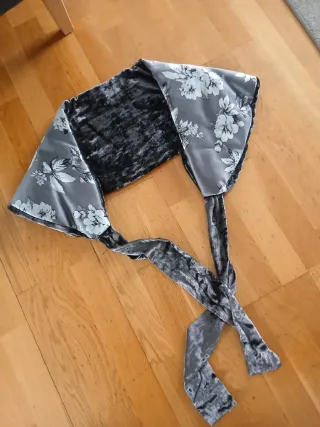 Vestido ocasion especial gris completo con  zapato