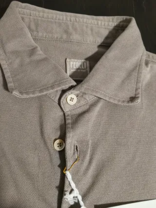 Camisa Fedeli Talla L Beige con etiqueta