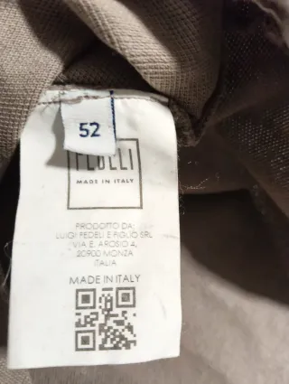 Camisa Fedeli Talla L Beige con etiqueta