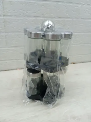 Relaxdays Especiero Giratorio 8 Botes