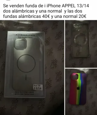 Fundas iPhone 13/14 (2 Alámbricas + 1 Normal)