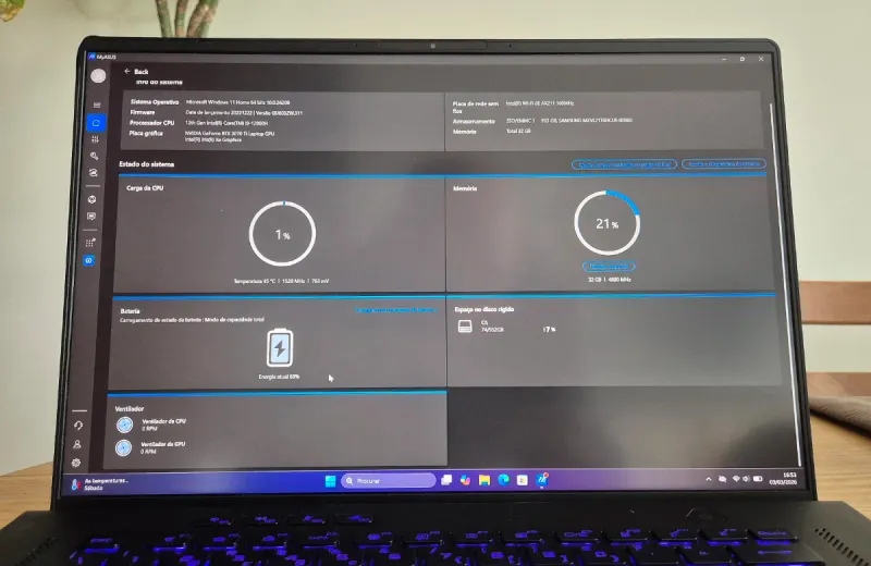 Asus ROG M16 i9 12ª Gen RTX 3070Ti 32GB 1TB afbeelding 6