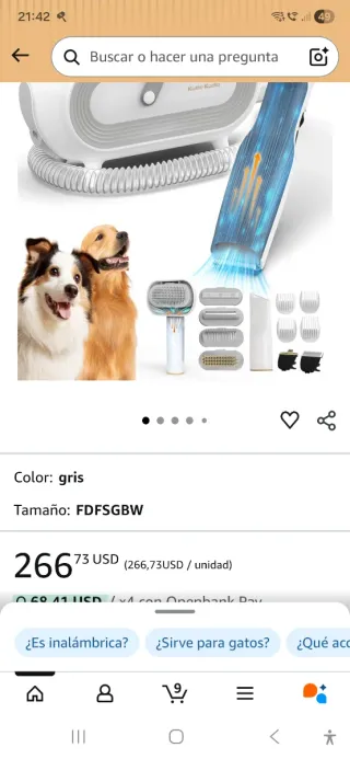 Cortapelos para mascotas Katia Kadio