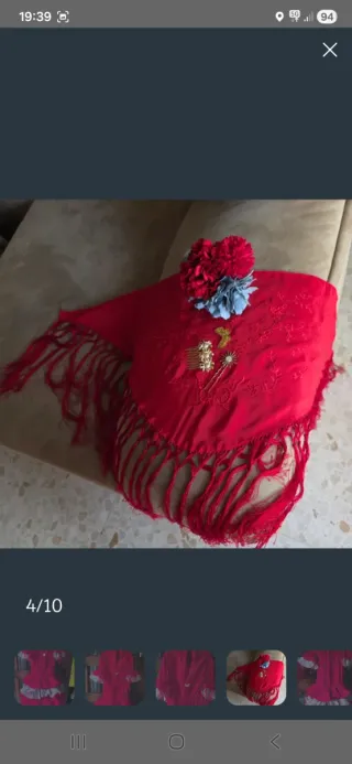 Traje Flamenco Niña Rojo Talla 11-13