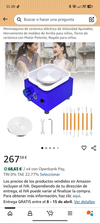 Mini Torno Alfarero 2000 RPM