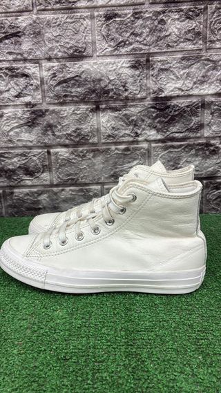 Converse All Star Pelle Bianco Tg 37