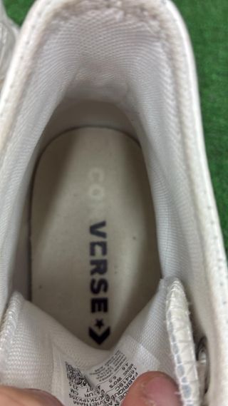 Converse All Star Pelle Bianco Tg 37