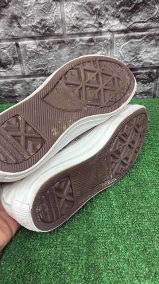 Converse All Star Pelle Bianco Tg 37