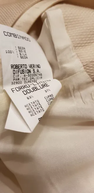 Vestido Roberto Verino Beige