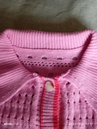 Rebeca punto calado rosa