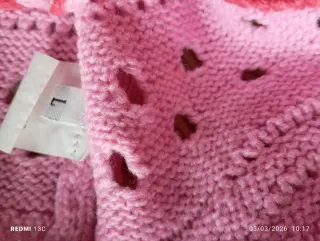 Rebeca punto calado rosa