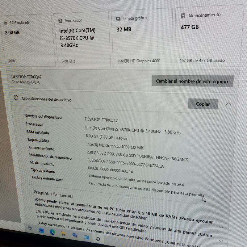 Placa base Gigabyte CPU RAM SSD afbeelding 5