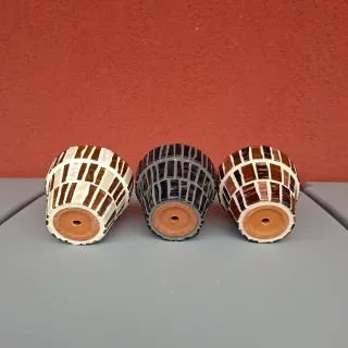 Set 3 vasetti mosaico