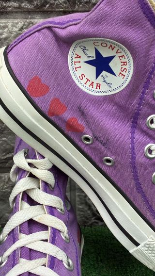 Converse All Star Viola Cuori Tg 37