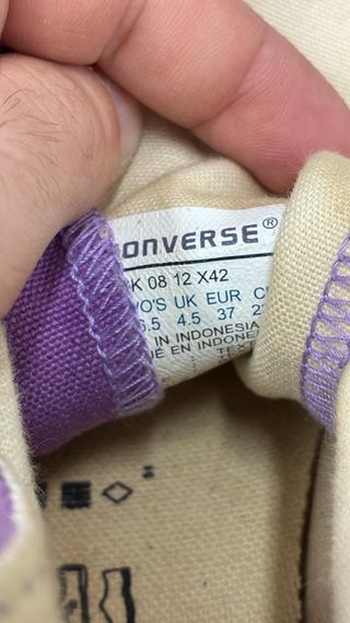 Converse All Star Viola Cuori Tg 37