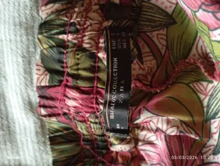 Pantalón palazzo Zara estampado floral