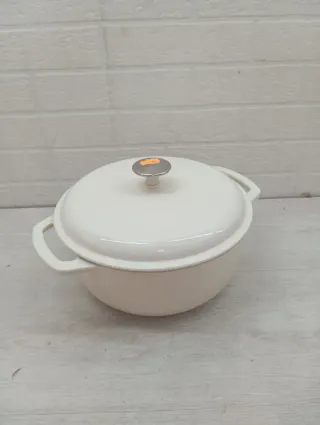 Cazuela Hierro Fundido Esmaltado Blanco