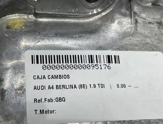 95176 caja cambios gbq audi a4 berlina (8e) 1.9