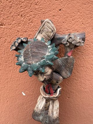 Cristo terracota antiguo raro