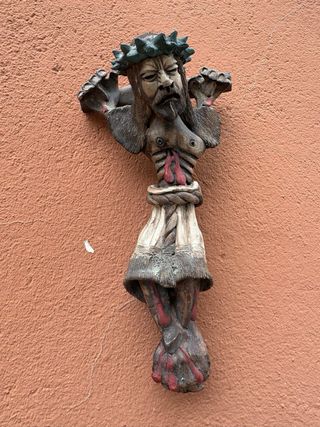 Cristo terracota antiguo raro