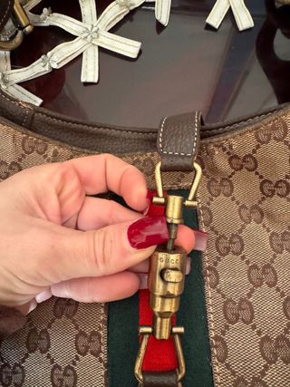 Borsa Gucci Beige/Marrone Tela GG