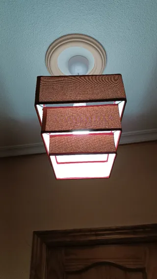 Lámparas de techo y pared tela y cristal