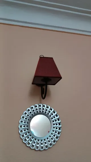 Lámparas de techo y pared tela y cristal