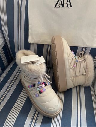 Botines Zara Acolchados Talla 38 Nuevos
