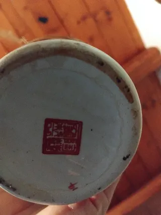 Vaso in ceramica porcellana nero oro stile cinese