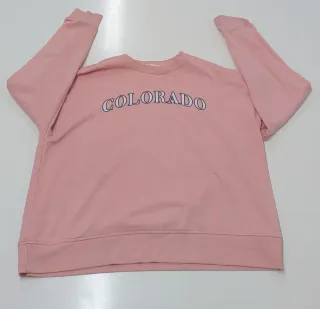 Sudadera rosa con texto COLORADO