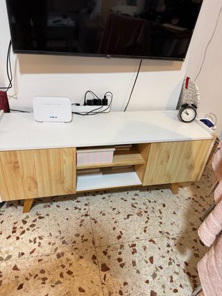 Mueble TV Nórdico Lua Blanco Madera
