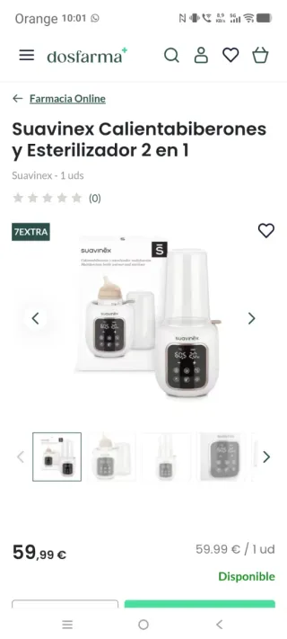 Calienta biberones Suavinex