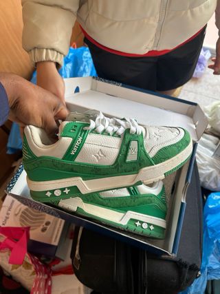 Louis Vuitton Bambas Verdes y Blancas