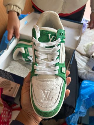 Louis Vuitton Bambas Verdes y Blancas