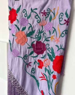Mantoncillo Flamenca Bordado Flores