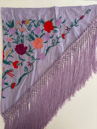 Mantoncillo Flamenca Bordado Flores