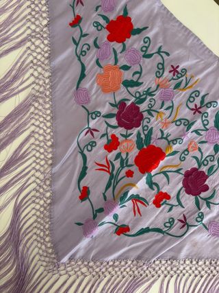 Mantoncillo Flamenca Bordado Flores