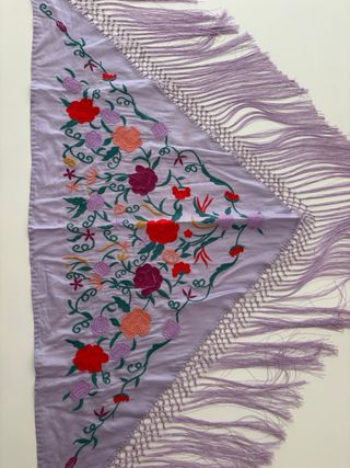 Mantoncillo Flamenca Bordado Flores