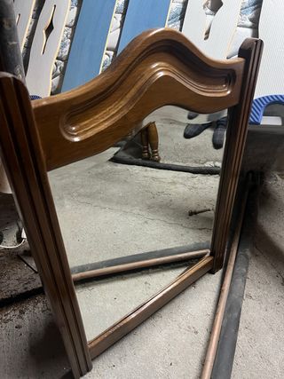 Espejo vintage madera y cristal
