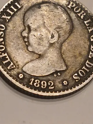 Moneda 5 Pesetas Plata 1892